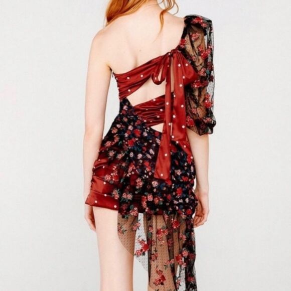 For Love & Lemons Cascade Mini Dress Rose - Picture 6 of 6